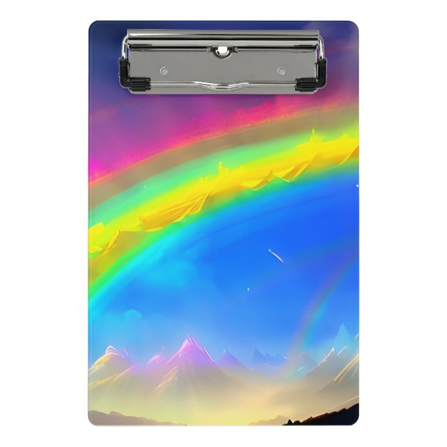 Rainbow Glow Sky Mini Clipboard (Front)