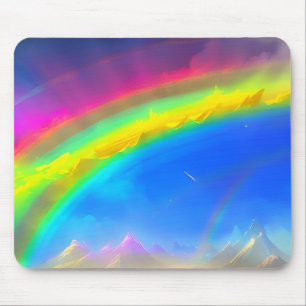 Rainbow Glow Sky Mouse Pad