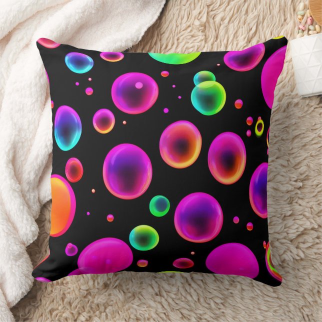 Rainbow Glowing Bubble Dream Cushion (Blanket)