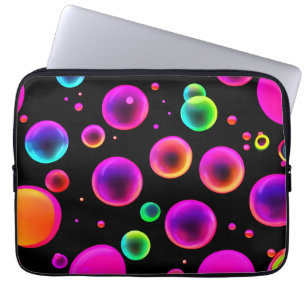 Rainbow Glowing Bubble Dream Laptop Sleeve