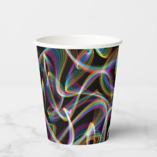 rainbow glowstick lightpainting : paper cups