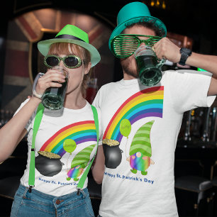 Rainbow Gnome Pot of Gold St Patricks Day Unisex T-Shirt