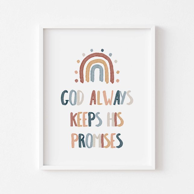 Rainbow God always keep his promises poster (Creator Uploaded)