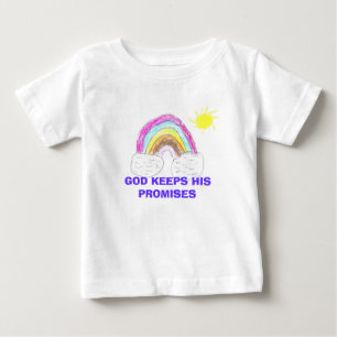 rainbow, GOD KEEPS HIS PROMISES Baby T-Shirt