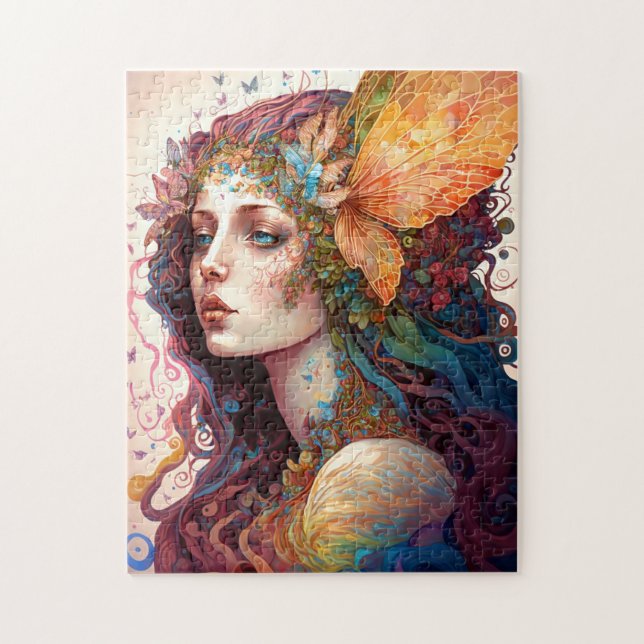 Rainbow Goddess Fantasy Art Jigsaw Puzzle (Vertical)