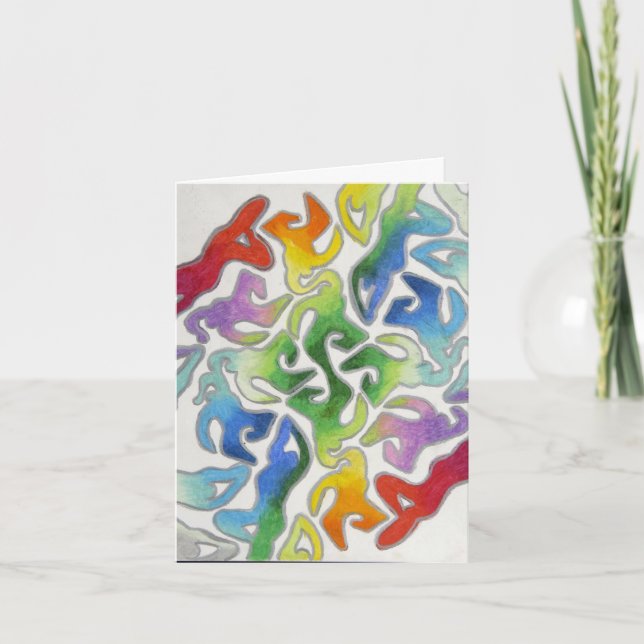 Rainbow Goddess Forms Note Card (Front)