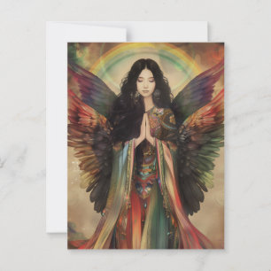 Rainbow Goddess Iris Greek Mythology Bohemian Art Postcard