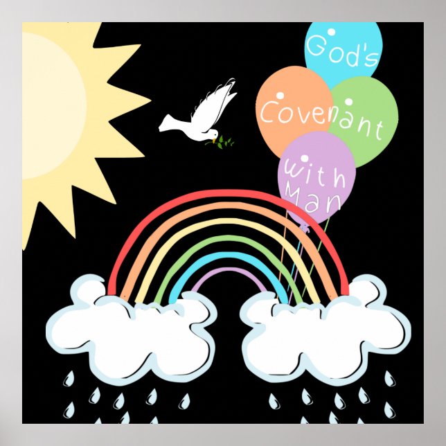 Rainbow God's Covenant with Man | Sun Balloons Poster (Front)