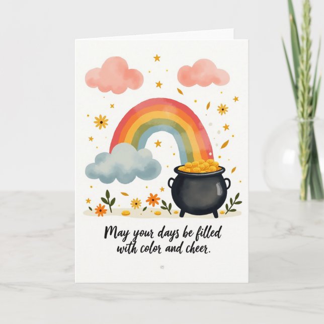 Rainbow Gold Cheer Card (Front)