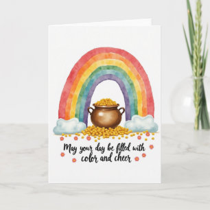 Rainbow Gold Cheer Day Card