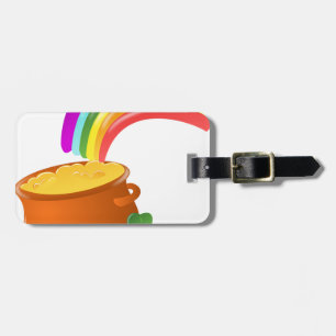 Rainbow Gold Pot Lucky Irish Sky Ireland Colourful Luggage Tag