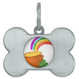Rainbow Gold Pot Lucky Irish Sky Ireland Colourful Pet Tag