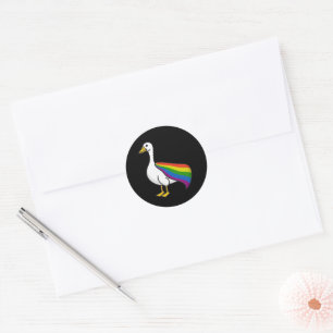 Rainbow Goose LGBTQ Pride Gay Transgender LGBTQ+ Classic Round Sticker