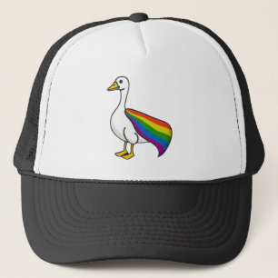 Rainbow Goose LGBTQ Pride Gay Transgender LGBTQ+ Trucker Hat