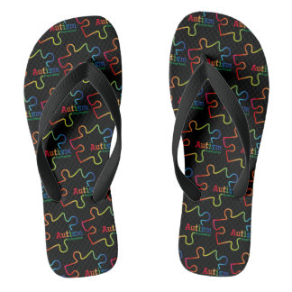 Rainbow Gradient Autism Awareness Jandals