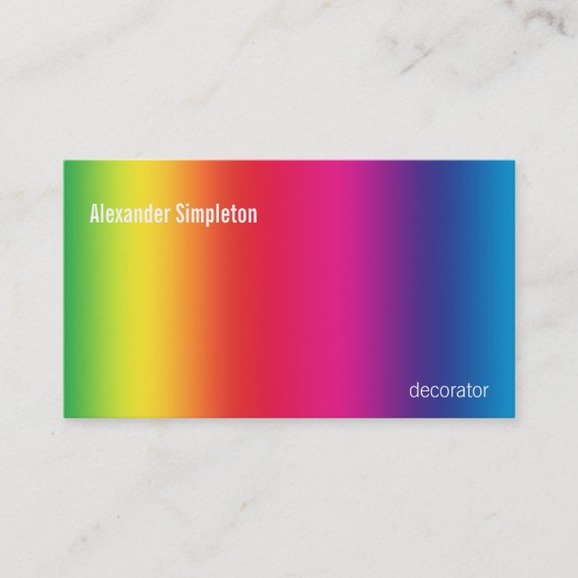Rainbow Gradient Business Card (Front)