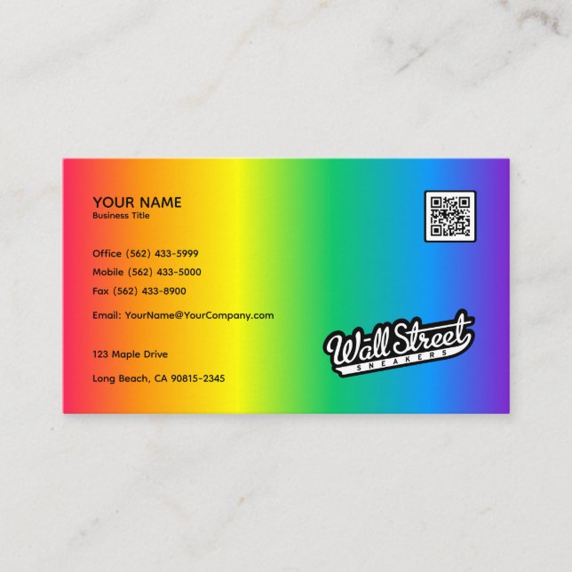 Rainbow Gradient - Business Card (Front)