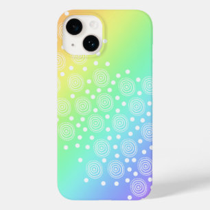 Rainbow Gradient Circles and Dots Case-Mate iPhone 14 Case