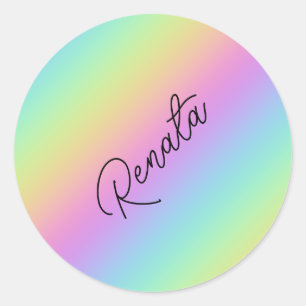 Rainbow Gradient  Classic Round Sticker