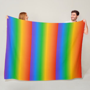 Rainbow gradient colors fleece blanket