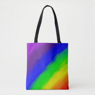 Rainbow Gradient Colour Splash Tote Bag