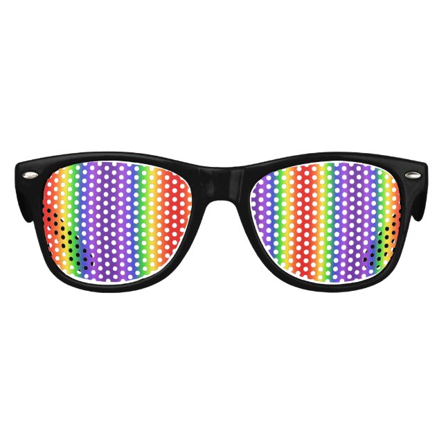 Rainbow Gradient Colourful Fun Kids Sunglasses (Front)