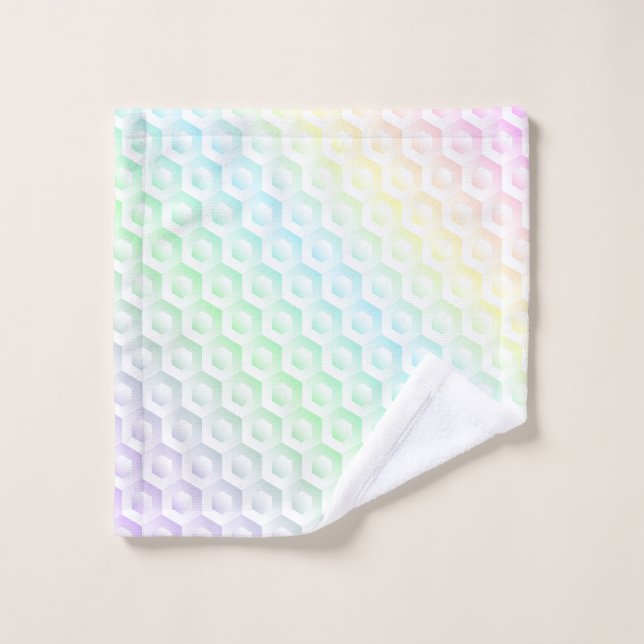 Rainbow gradient colourful watercolor background wash cloth (Wash Cloth)