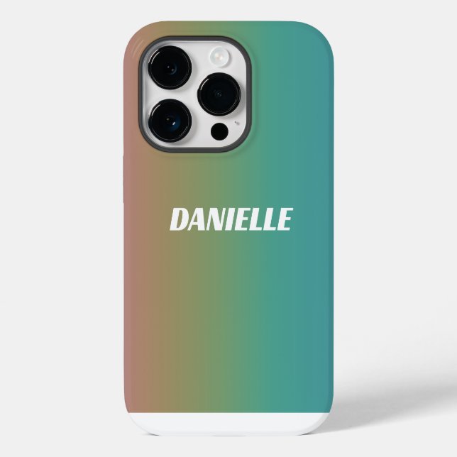 Rainbow Gradient Custom Name Case-Mate iPhone Case (Back)