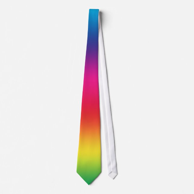 Rainbow Gradient - Customised Rainbows Template Tie (Front)