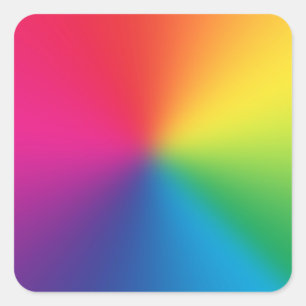 Rainbow Gradient Customised Template - Rainbows Square Sticker