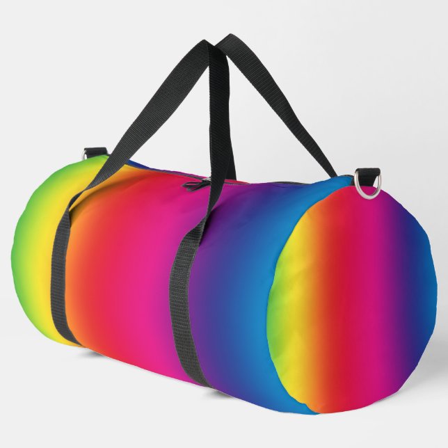 Rainbow Gradient Duffle Bag (Left Corner)