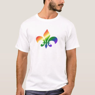 Rainbow Gradient Fleur de Lis T-Shirt