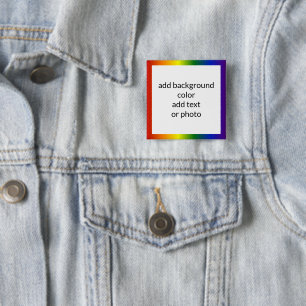 Rainbow Gradient Frame 15 Cm Square Badge
