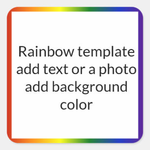 Rainbow Gradient Frame Square Sticker