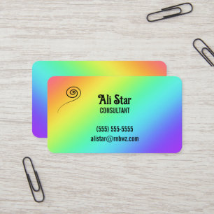 Rainbow Gradient Fun Business Cards
