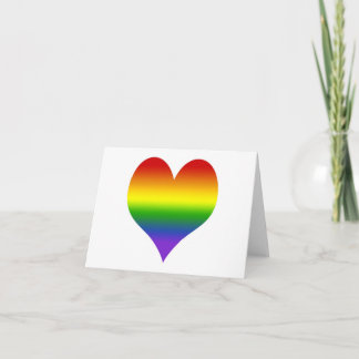 Rainbow Gradient Heart Note Card
