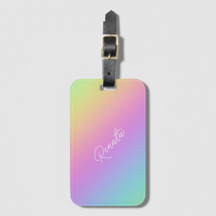Rainbow Gradient Luggage Tag