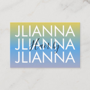 Rainbow Gradient Makeup Salon Nails Eyelashes  Business Card
