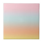 Rainbow Gradient Ombre Pink Blue Yellow Tile<br><div class="desc">Beautiful digital watercolor pink purple peach yellow blue gradient ombre design. Simple,  calm,  relaxing and glam,  boho,  chic modern design. Gradient gift. Personalised Gradient gifts. Personalised Gradient gifts</div>