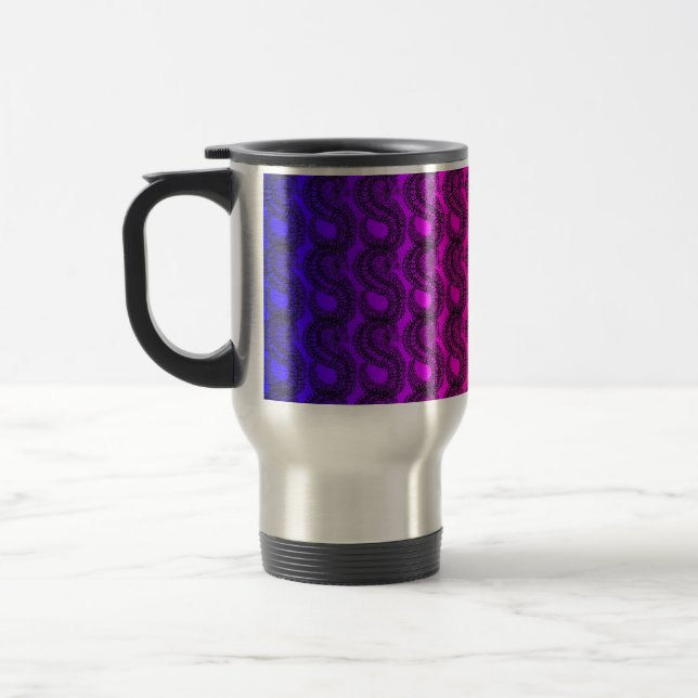 Rainbow gradient Pangolin travel mug (Left)