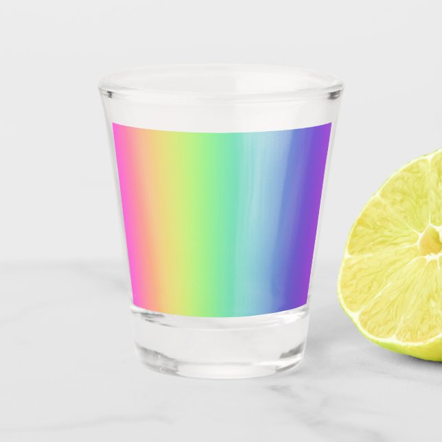 Rainbow Gradient Shot Glass (Front)