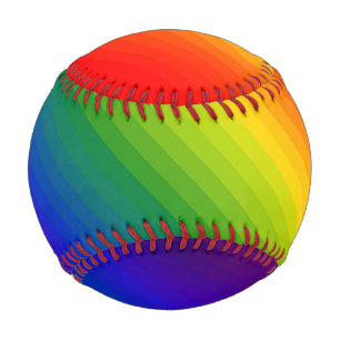 Rainbow Gradient Striped Baseball
