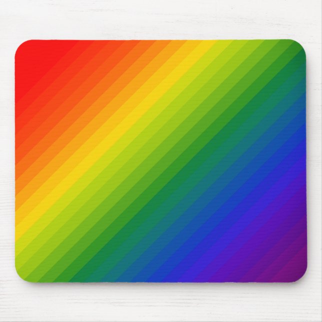 Rainbow Gradient Striped Mouse Pad (Front)