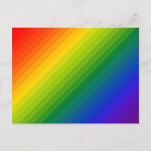 Rainbow Gradient Striped Postcard
