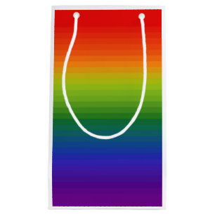Rainbow Gradient Striped Small Gift Bag