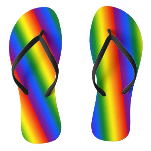 Rainbow Gradient Stripes Jandals