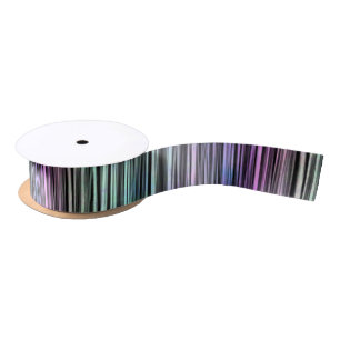 rainbow gradient stripes on black : satin ribbon