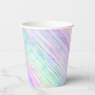 rainbow gradient stripes on white : paper cups