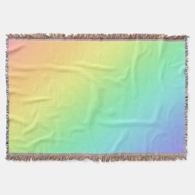 Rainbow Gradient Throw Blanket (Front)