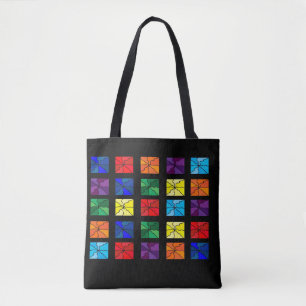 Rainbow Granny Square tote Bag